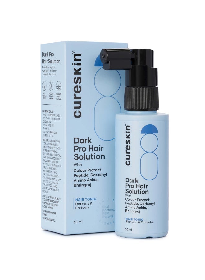 Cureskin Anti Grey Hair Serum | Reverses & Limits Hair Greying | Dark Pro Hair Solution Natural Hair Darkener, 60 ml (Pack of 1) - Image 1